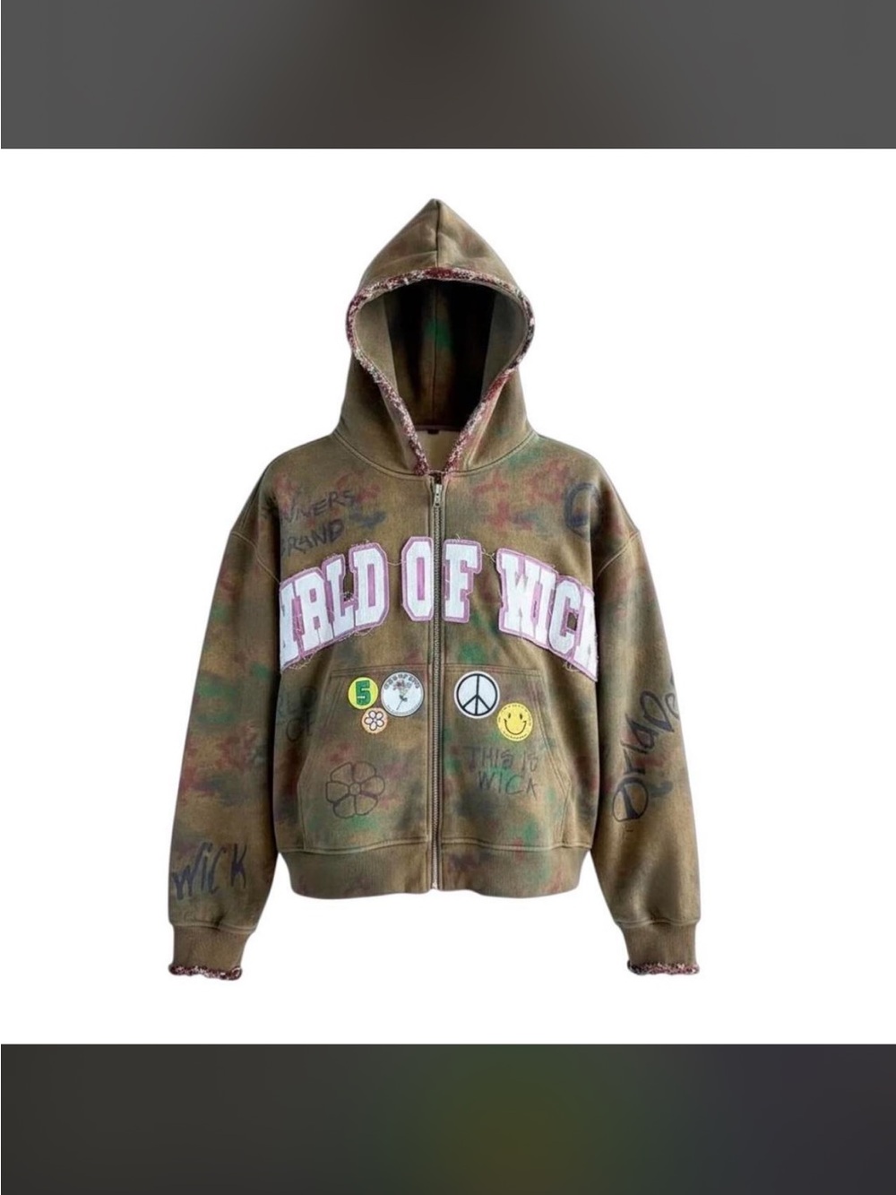 World of Wick Graphic Zip Hoodie - Unisex